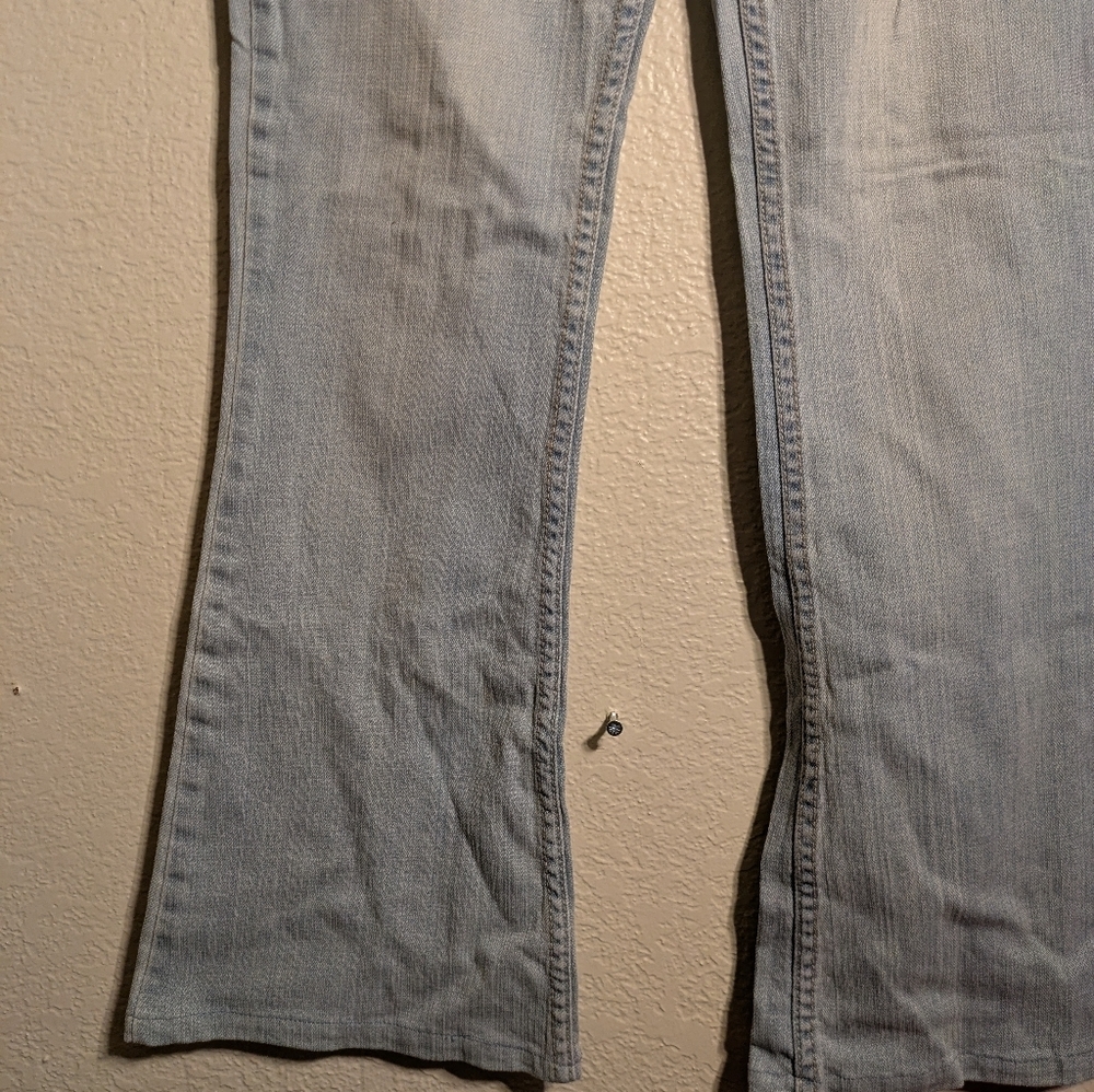 Mudd Size 3 Flare Wide Light Blue Women's Jeans Pre-owned - Picture 3 of 8